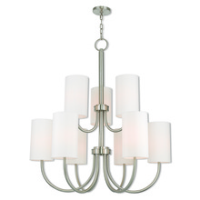 Livex Lighting 41168-91 - 9 Lt BN Foyer Chandelier