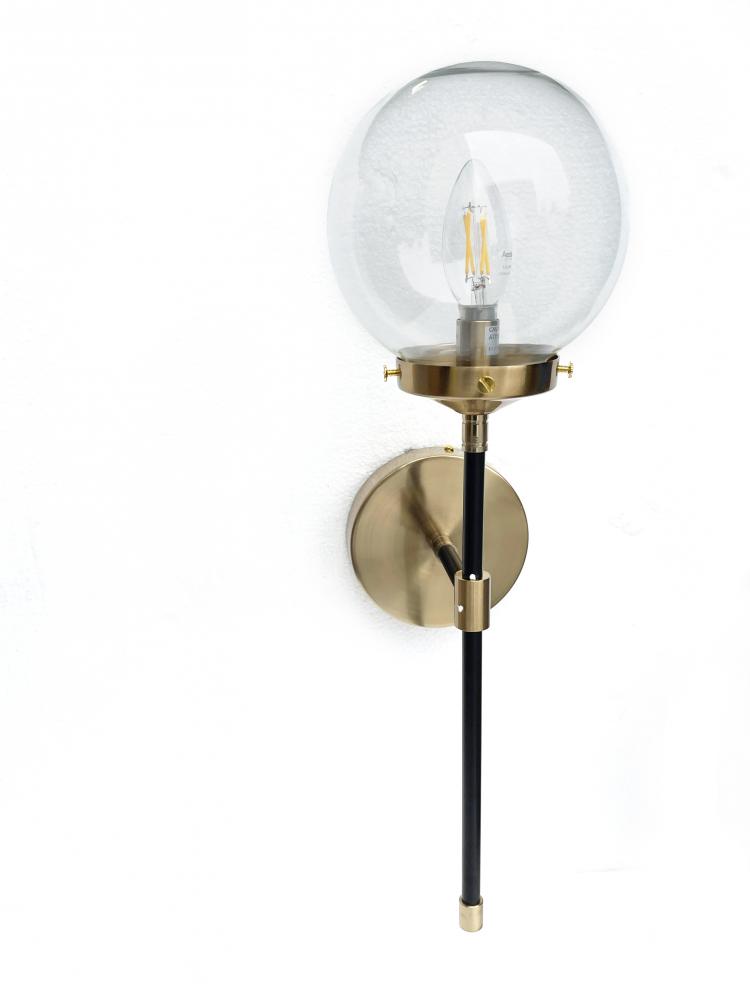 Wall Sconce Aged Brass/Black