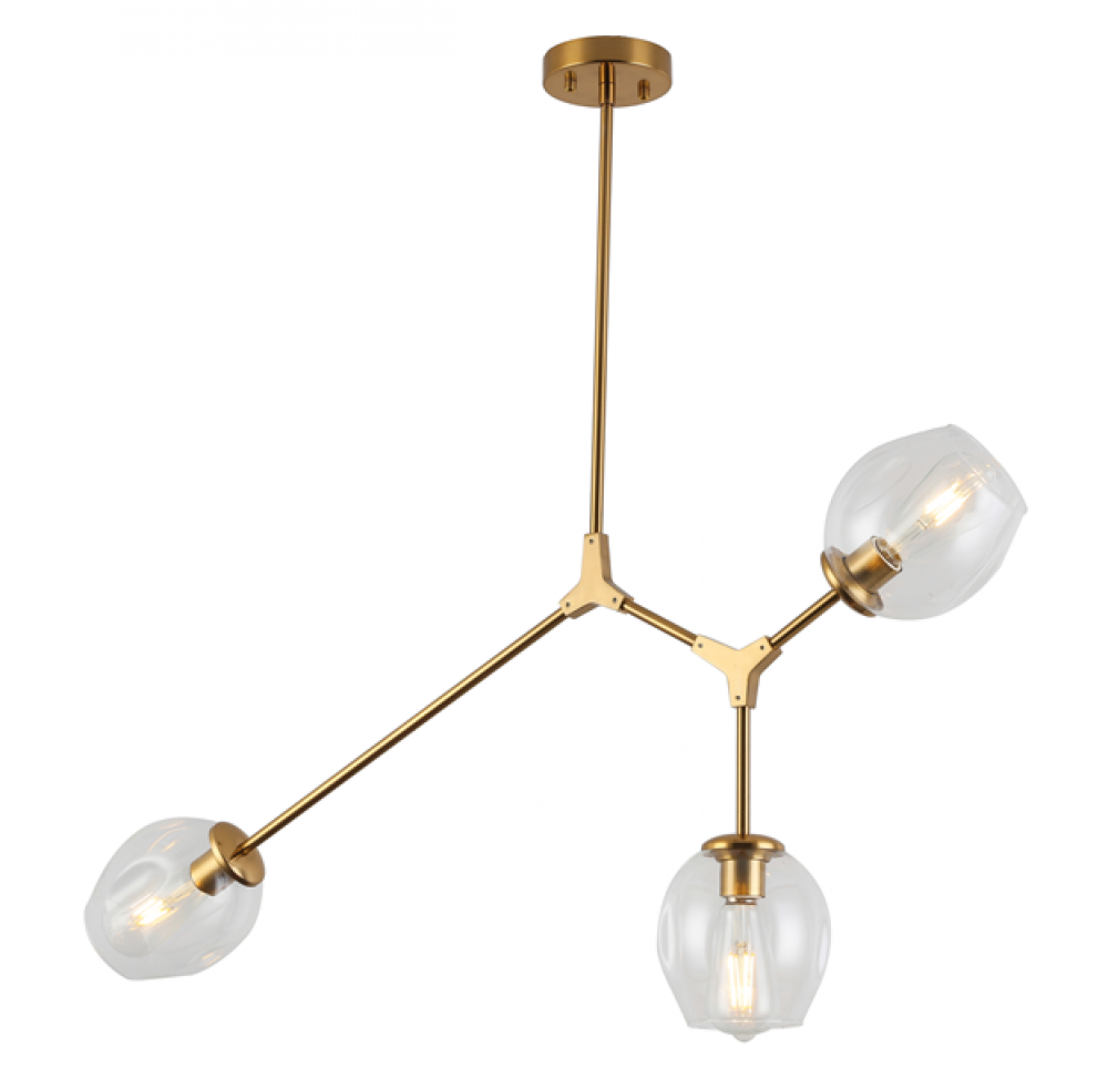 Ellen Chandelier Aged Brass