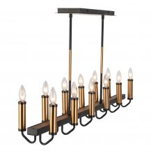 Vinci Lighting Inc. C2061-12AB/BK - Tiffany Chandelier Aged Brass/Black