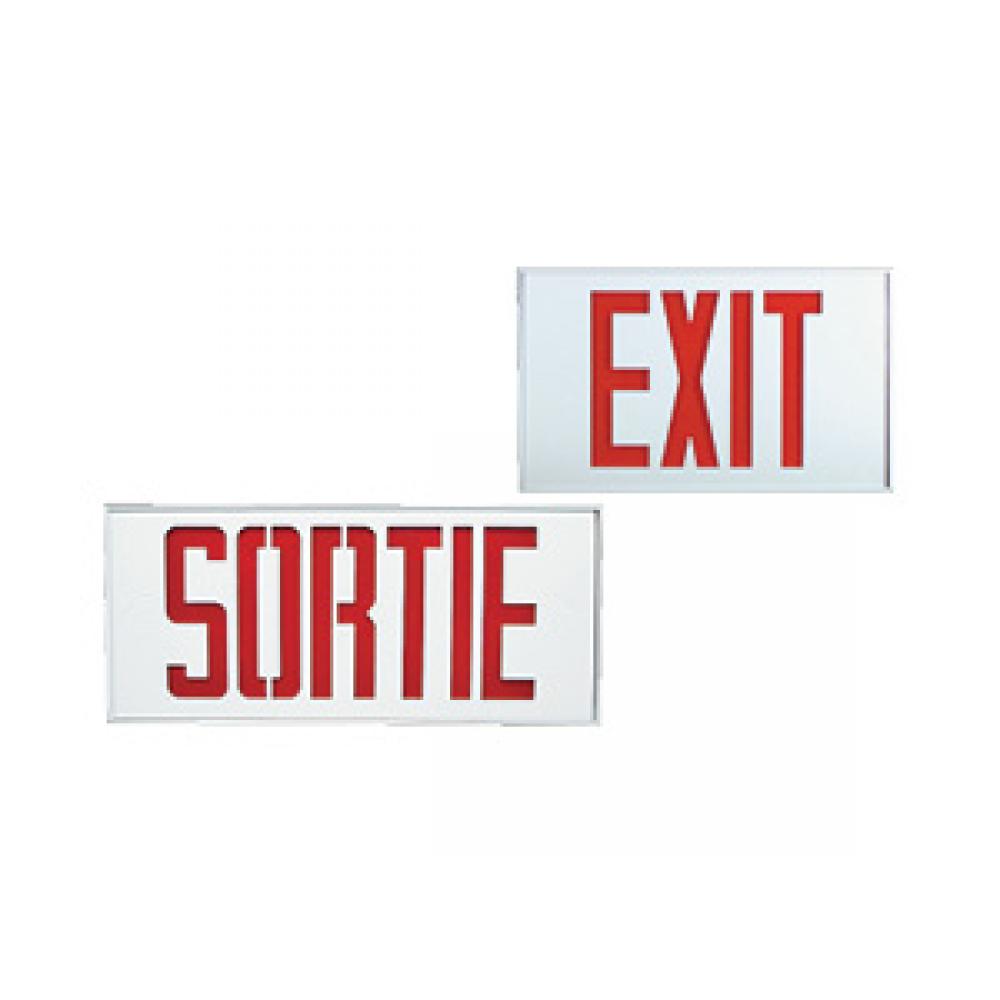 EXIT SIGN EXTRUDED ALUMINUM SINGLE FACE SELF POWERED 90 MIN 120/347V INP UT WHITE