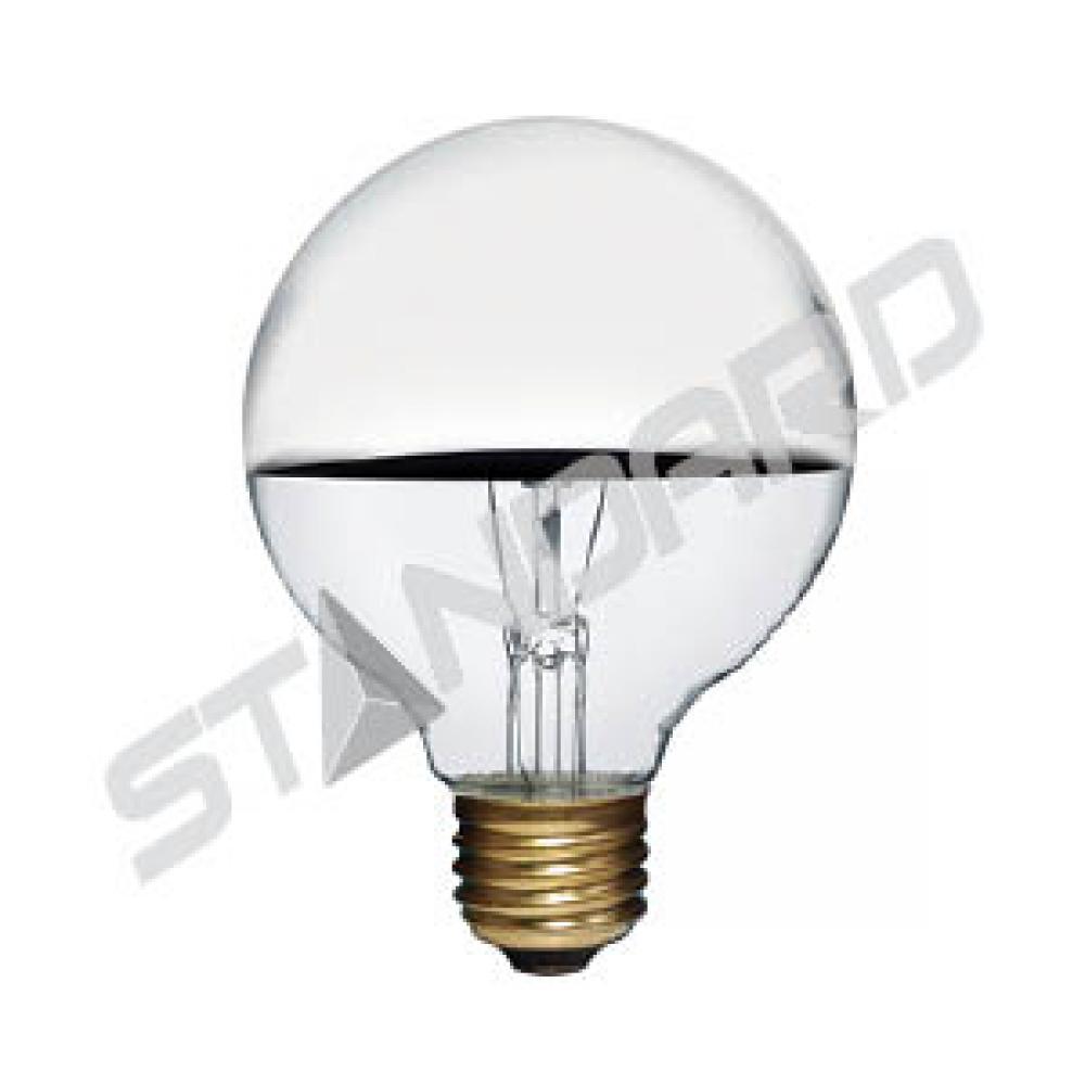 INCANDESCENT HALF MIRROR 40W G25 E26 120V SILVER