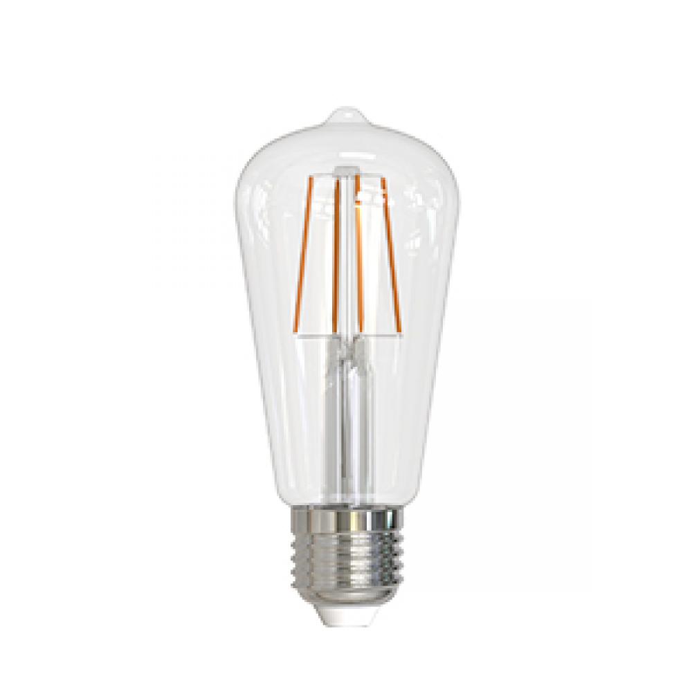 LED Filament Lamp ST17 E26 Base 5W 320° 120V 27K Clear Oblique Dim 500L M Standard