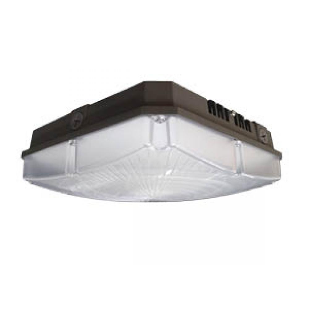 Square LED Canopy/Garage Light 40/60/70W 4 800-9 288LM 120-347V 3000/4000/5000K, BRONZE