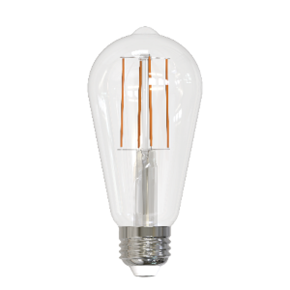 LED Filament Lamp ST19 E26 Base 7W 120V 30K 800LM Clear Vertical Dim Sta ndard