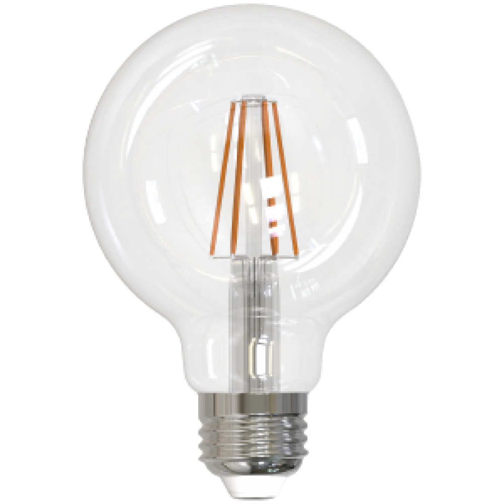 LED Filament Lamp G25 E26 Base 4.5W 120V 27K 450LM Clear Oblique Dim Sta ndard