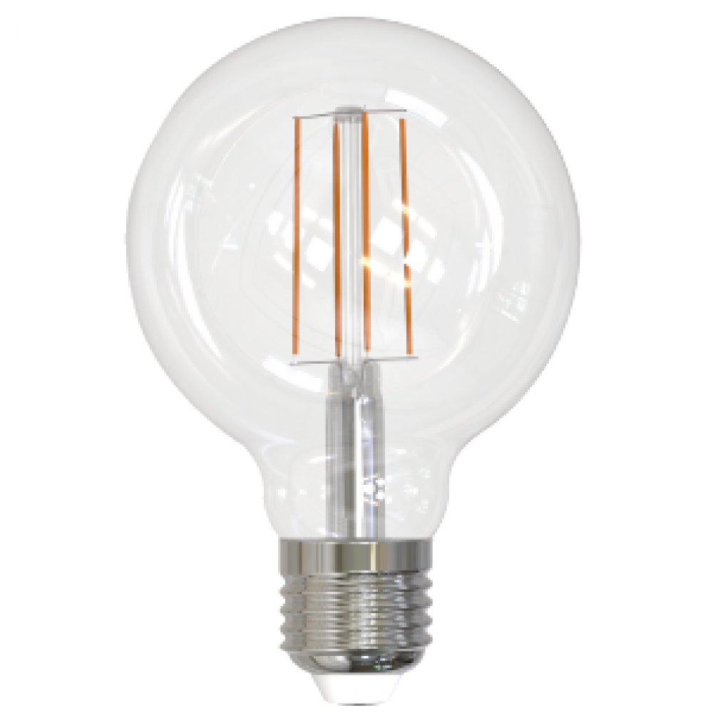 LED Filament Lamp G25 E26 Base 7W 120V 27K 800LM Clear Vertical Dim Stan dard