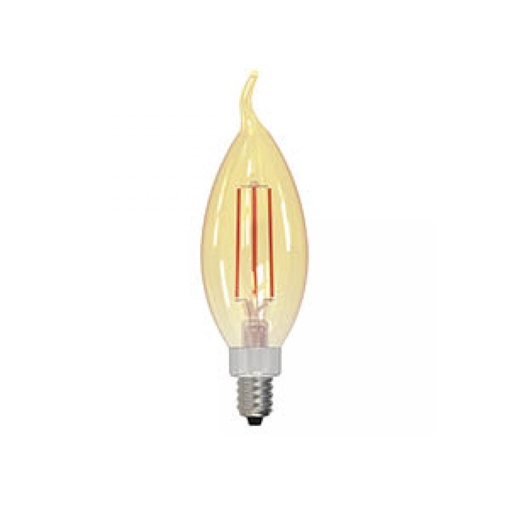 LED Filament Lamp CA11 E12 Base 4.5W 120V 22K 350LM Amber Vertical Dim S tandard DESIGN