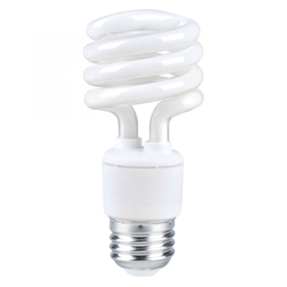 CFL T2 SPIRAL 13W 120V 3500K 850LM 120V E26 E-LUME