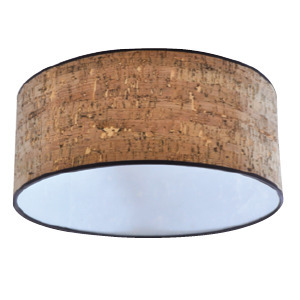 11 IN LED CEILING SHADE FOR TRADITIONAL CORK ROUND DRUM