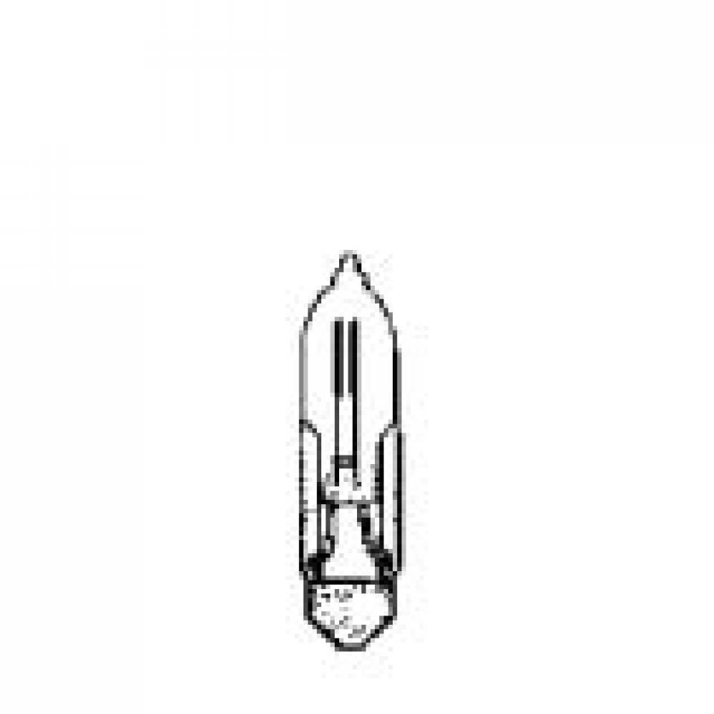 MINIATURE LAMP ANSI:K1A5 T-2 105-125V 1.9A TEL. SLIDE. NO. 5 CLEAR STD