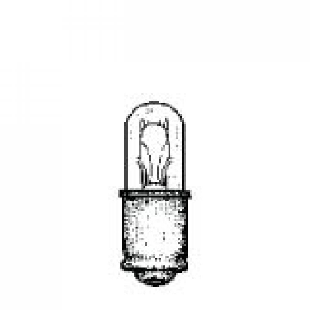 MINIATURE LAMP ANSI:8176 T-1.75 24V 0.05A MIDGET FLANGED F6 CLEAR STD