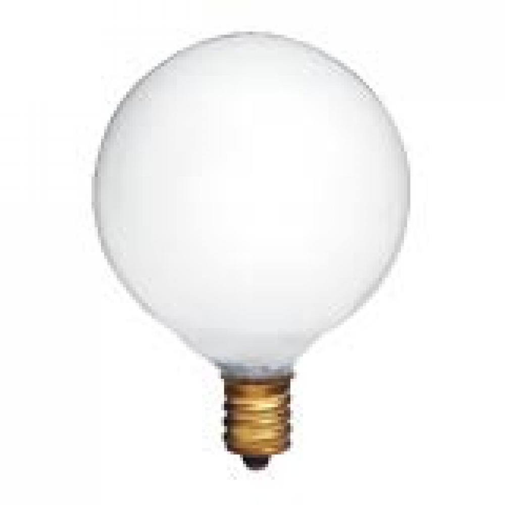 INCANDESCENT 60W G16.5 E12 130V WHITE STD