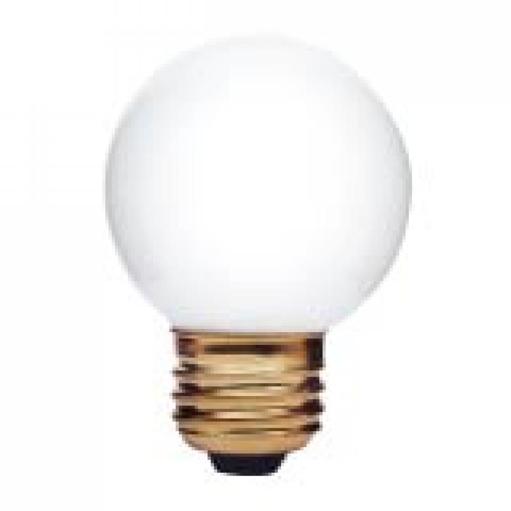 INCANDESCENT 25W G16.5 E26 130V WHITE STD