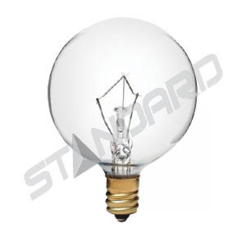 INCANDESCENT 60W G16.5 E12 120V CLEAR BRITELUX STD