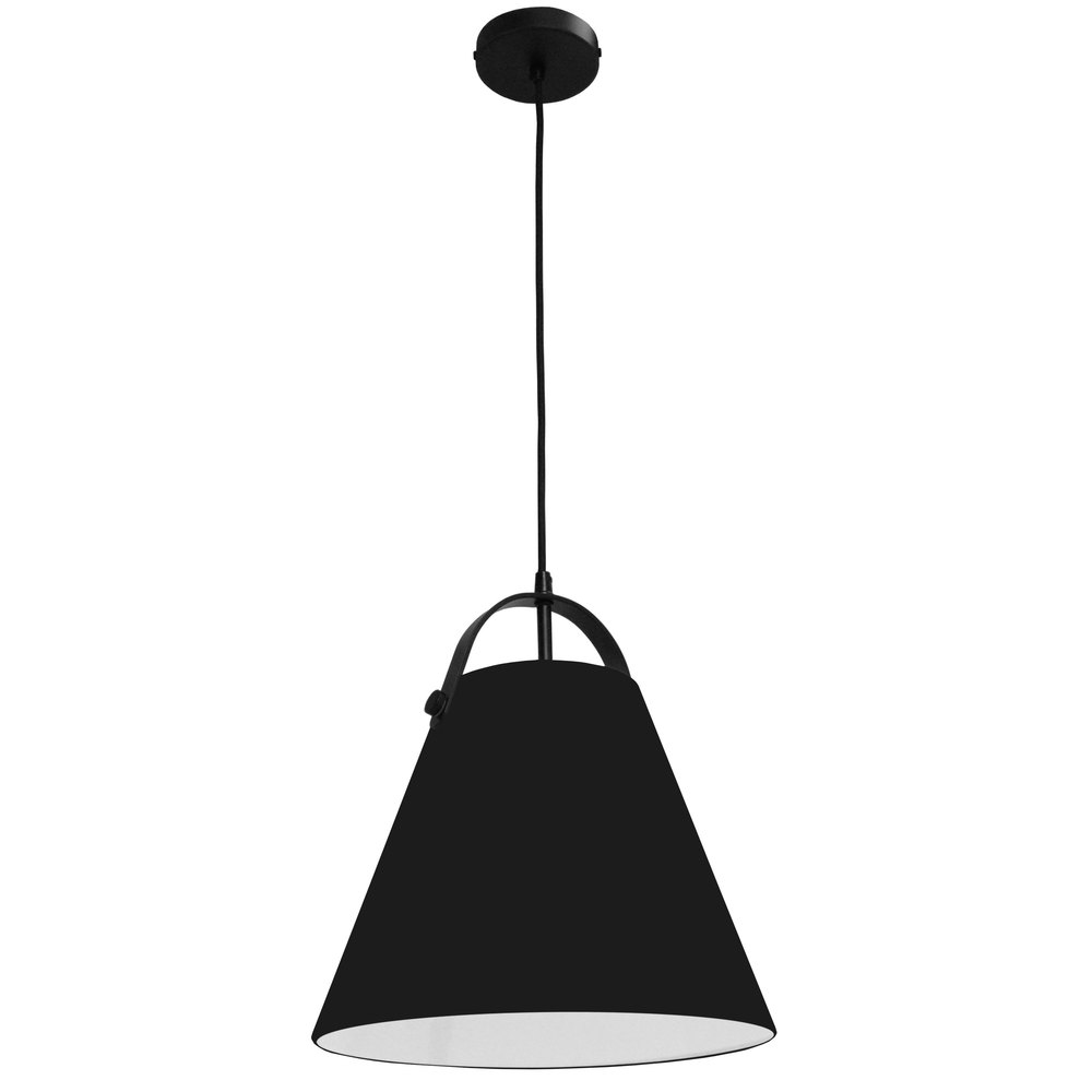 1LT Emperor Pendant Matte Black w/ Black Shade