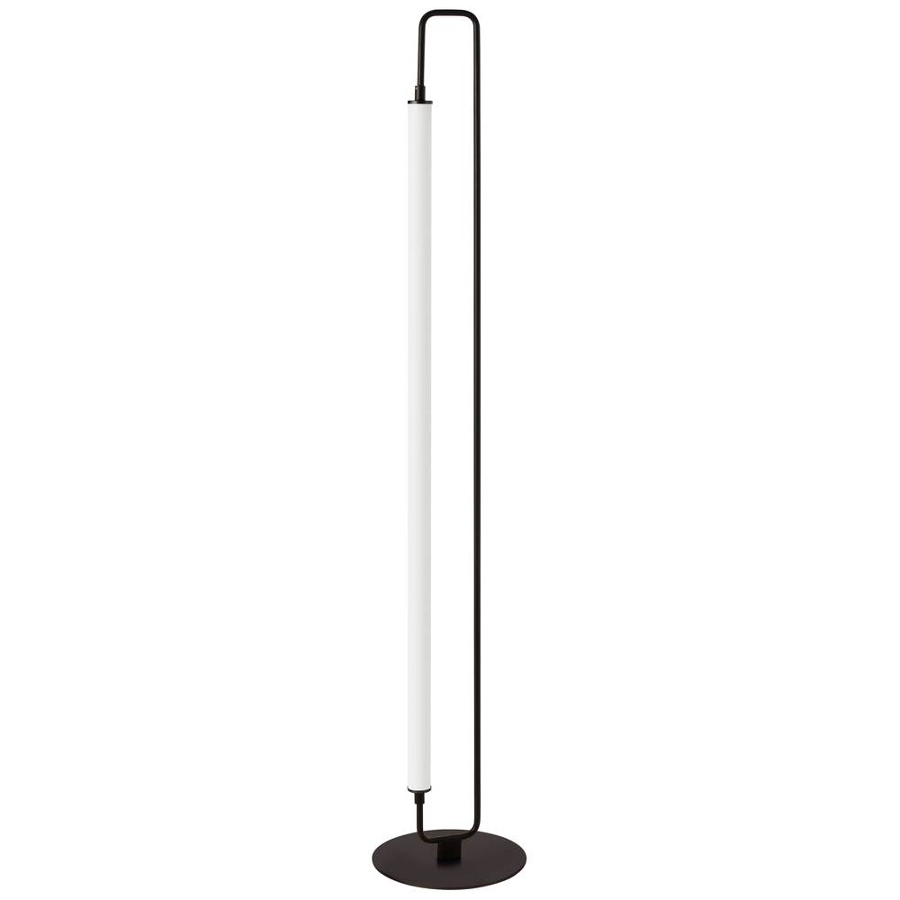 1 Light LED Freya Floor Lamp Matte Black w/ White Acrylic