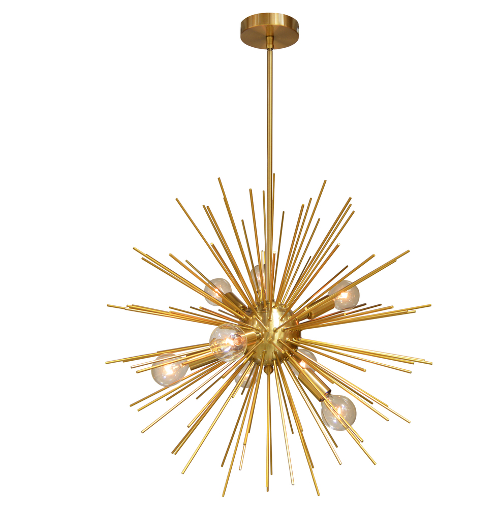 8LT Pendant, Gold & Vintage Bronze Finish