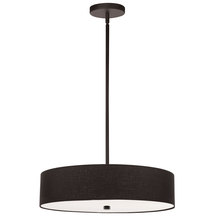 Dainolite 571-204P-MB-BK - 4LT Incandescent Pendant MB w/ Black Shade