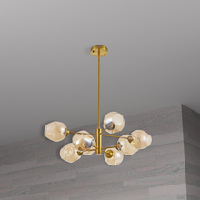 Dainolite ABI-268P-VB - 8 Light Round Pendant, Vintage Bronze Finish with Champagne Glass