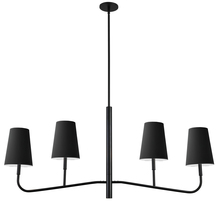 Dainolite ELN-534HC-MB-797 - 4LT Incan Horizontal Chandelier, MB w/ BK Shades