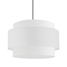 Dainolite PYA-224C-PC-WH - 4 Light Incandescent Chandelier, Polished Chrome with White Shade