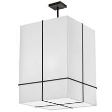 Dainolite RAQ-184P-MB-WH - 4 Light Incandescent Pendant, Matte Black with a White Shade