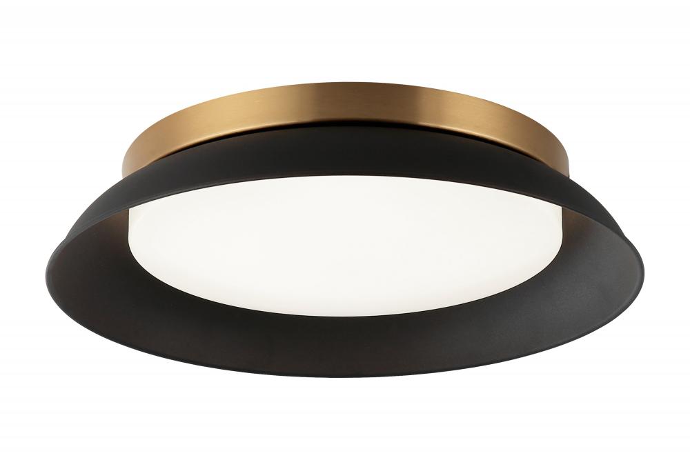 1 LT Ø15” "FINLEY" MATTE BLACK/ AGED GOLD CEILING MOUNT