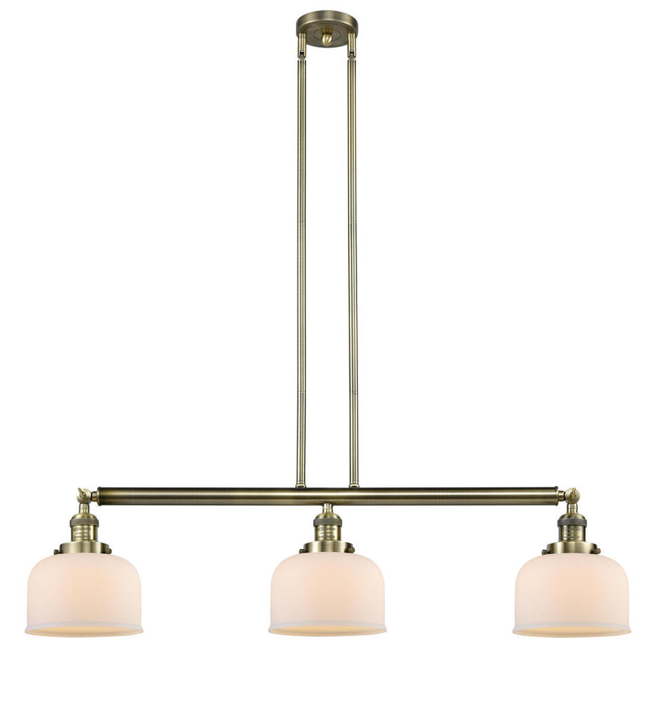 Bell - 3 Light - 41 inch - Antique Brass - Stem Hung - Island Light