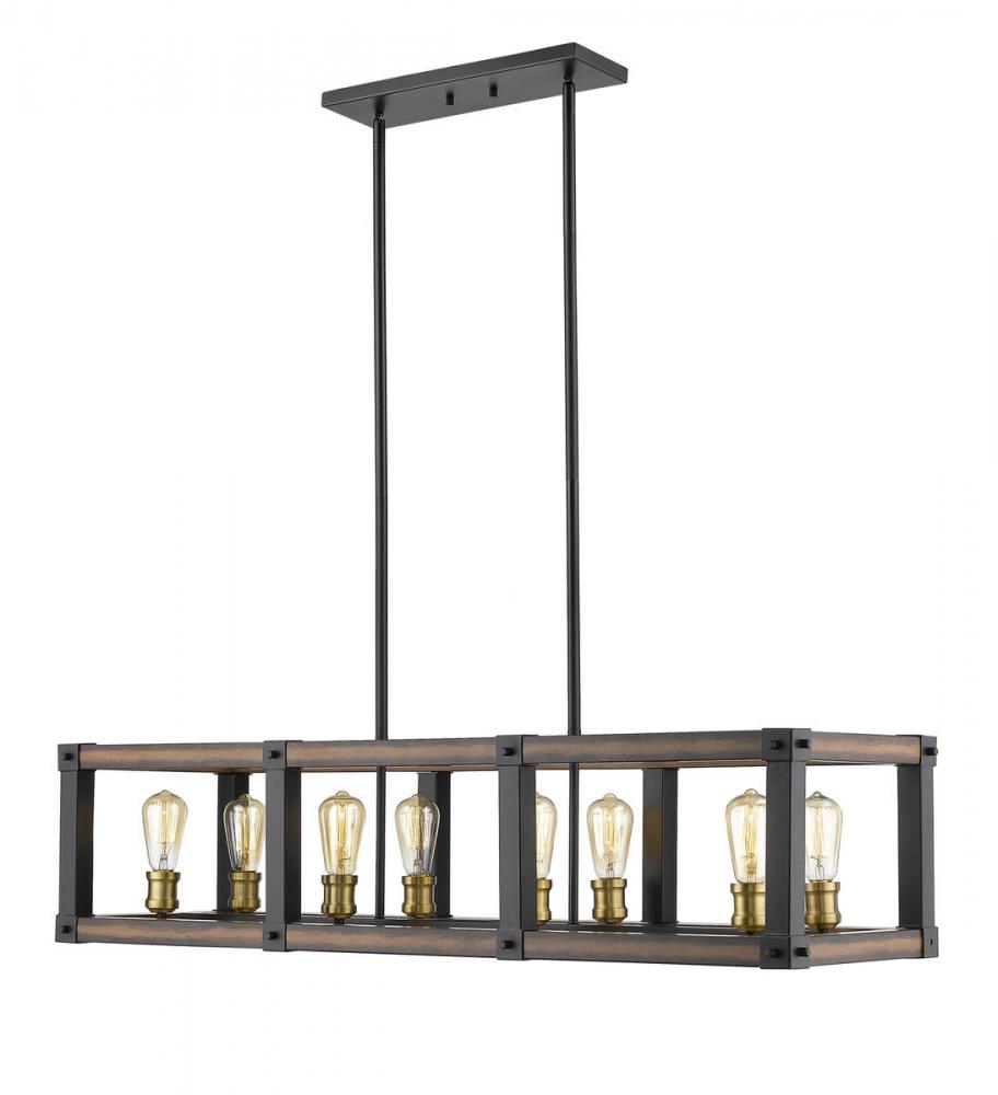 8 Light Linear Chandelier