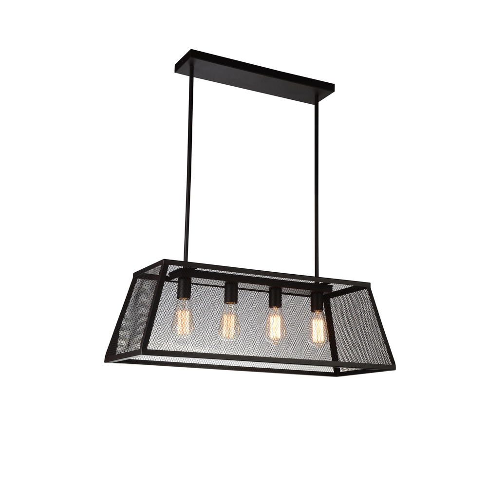 Macleay 4 Light Down Chandelier With Black Finish