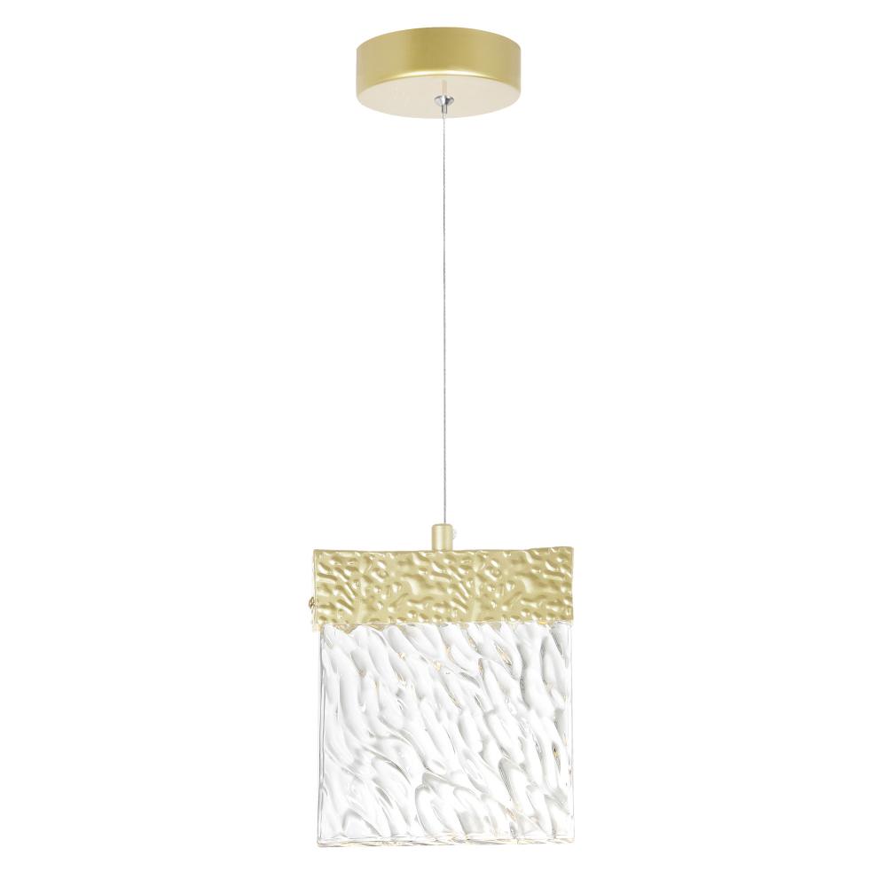 Carolina LED Pendant With Gold Leaf Finish