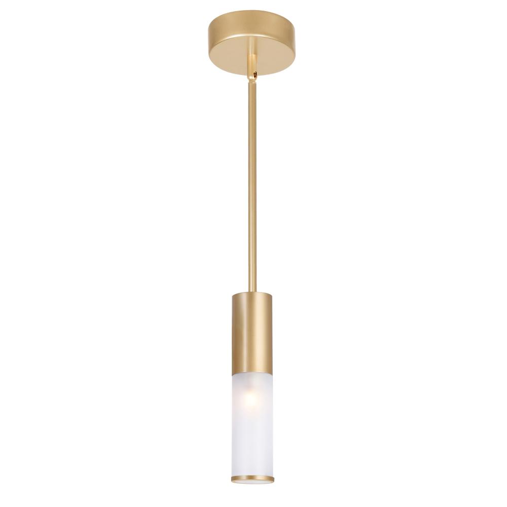 Pipes 1 Light Mini Pendant With Sun Gold Finish