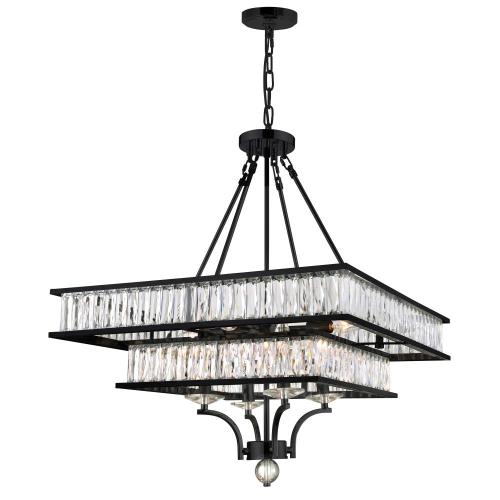 Shalia 8 Light Chandelier With Black Finish