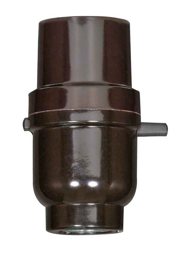 Push Thru Socket; Phenolic; Smooth; 1/8 IP Cap With Metal Bushing; Less Set Screw; 2-7/8"