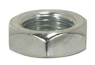 Steel Locknut; 1/8 IP; 9/16" Hexagon; 3/16" Thick; Zinc Plated Finish