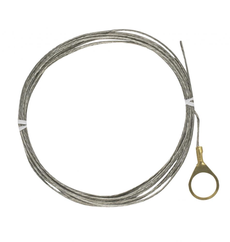 10 Foot 18/1 Tinned Copper Ground Wire; 1/4 IP Round Ground Lug