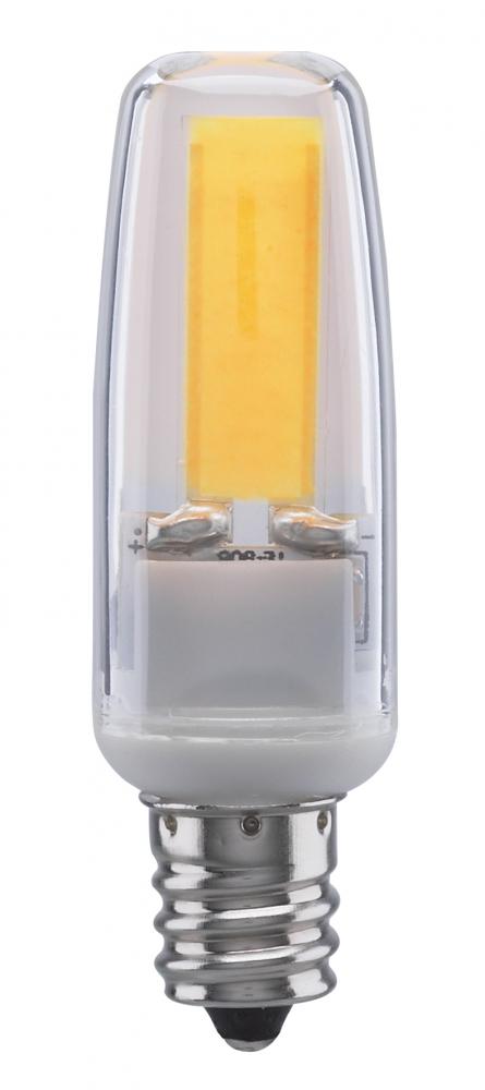 4 Watt; LED; 5000K; Clear; Candelabra base; 120-130 Volt