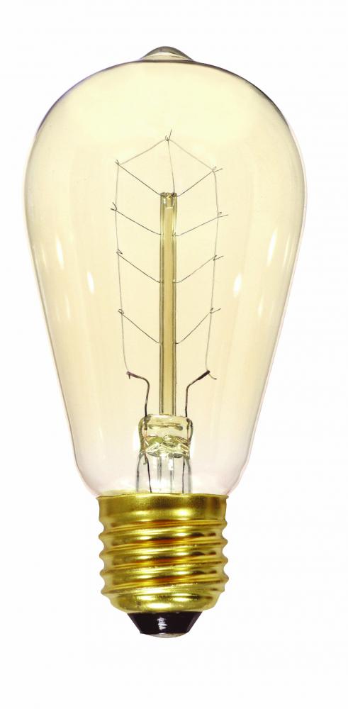 40 Watt ST19 Incandescent; Clear; 3000 Average rated hours; 160 Lumens; Medium base; 120 Volt