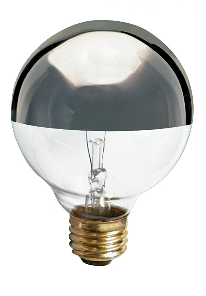 25 Watt G25 Incandescent; Silver Crown; 1500 Average rated hours; 150 Lumens; Medium base; 120 Volt