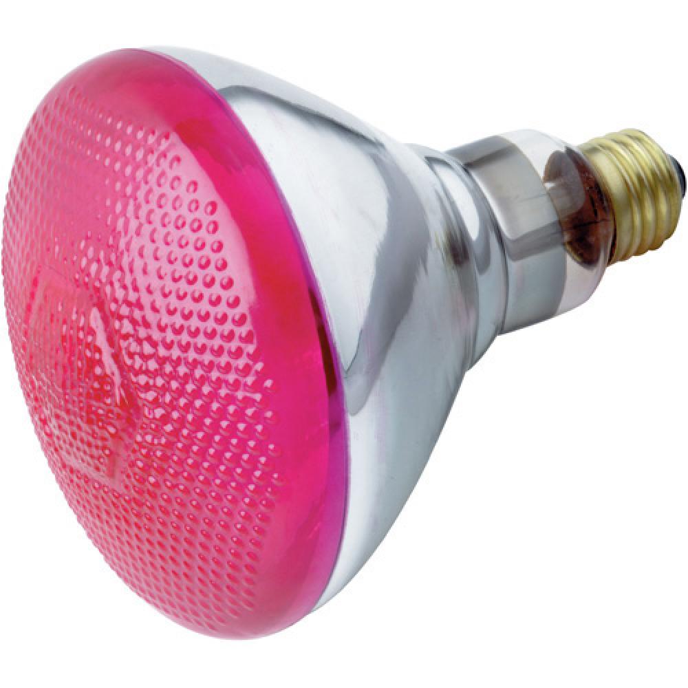 100 Watt BR38 Incandescent; Pink; 2000 Average rated hours; Medium base; 120 Volt