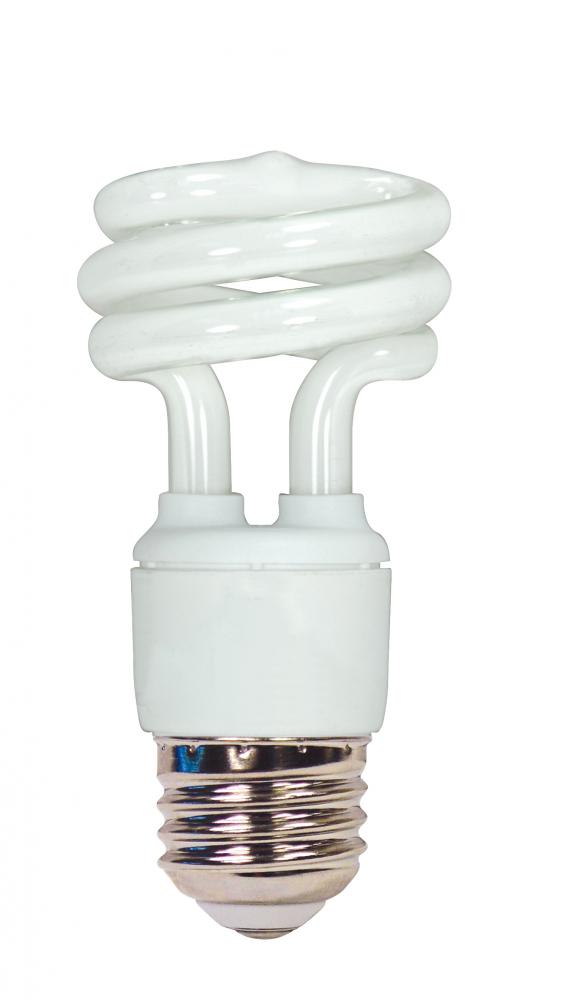 11 Watt; Mini Spiral Compact Fluorescent; 2700K; 82 CRI; Medium base; 120 Volt