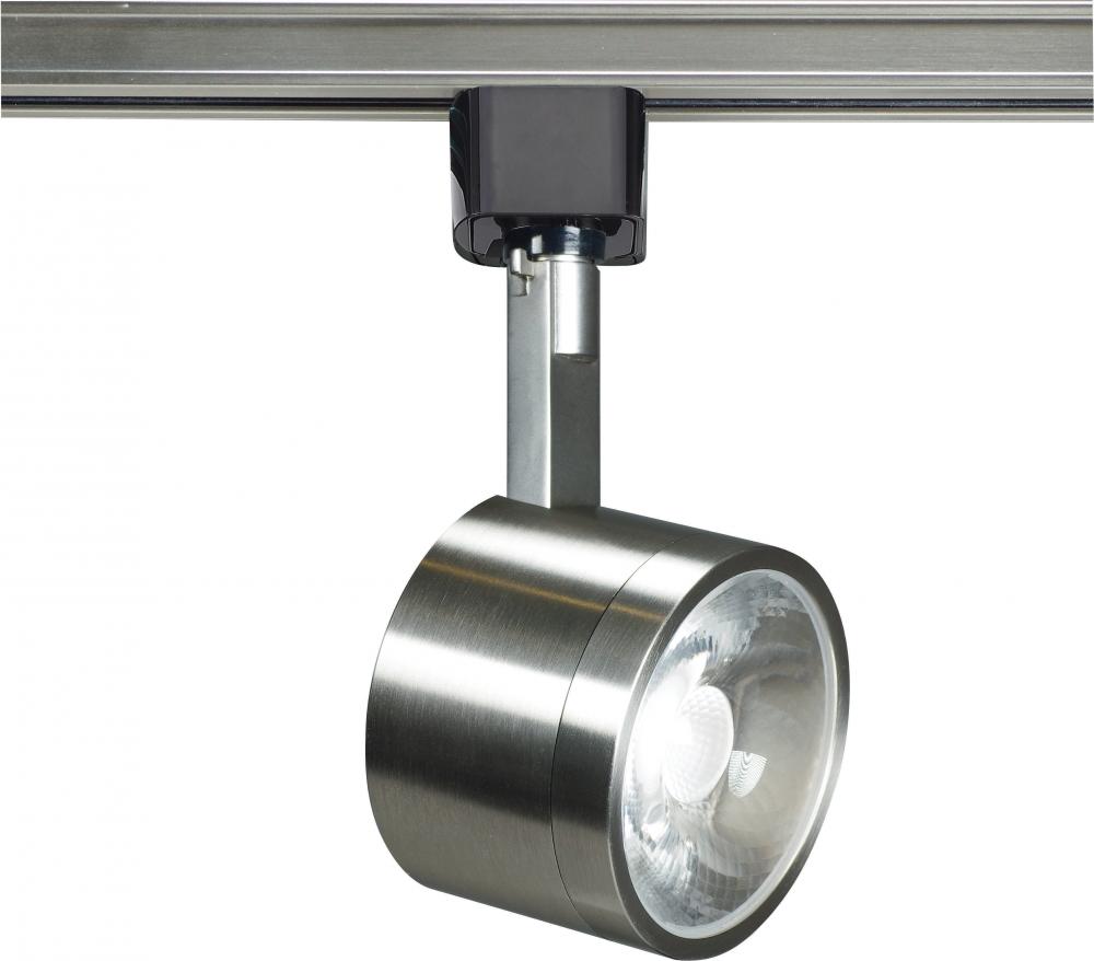 LED 12W Track Head - Round - Brushed Nickel Finish - 24 Degree Beam