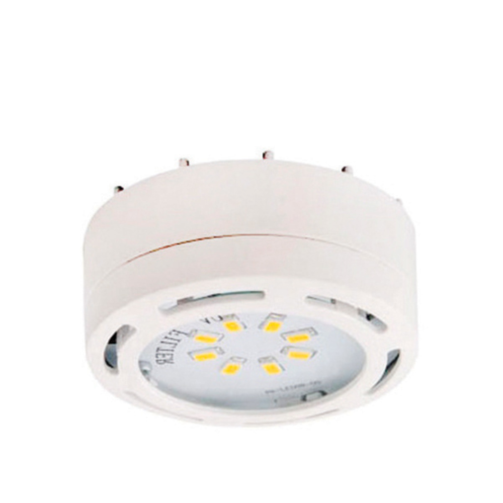 Undercabinet,120v Linkable LED Puck Light, White,1 Light Kit, 8 LEDs,3000K, 275Lumens,4 Watt