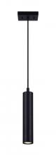 Canarm IPL764A01BK10 - CARVER, MBK Color, 1 Lt Cord Pendant, 50W Type GU10, 4.75" W x 14.25 - 62.25" H