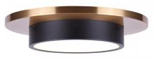 Canarm LFM212B12BKG - MODI, LFM212B12BKG, MBK + GD Color, 12" LED Flush Mount, Acrylic, 20W LED (Integrated), Dimmable