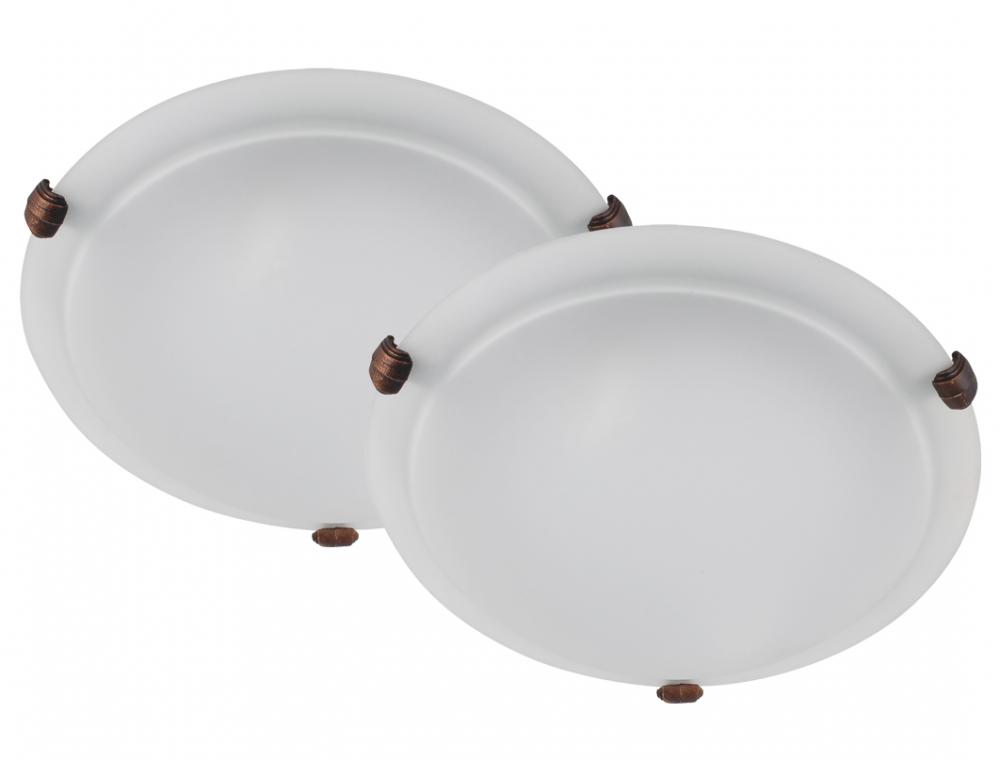 3 Light Flush Mount Twin Pack