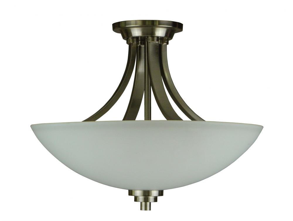 3 Light Semi Flush