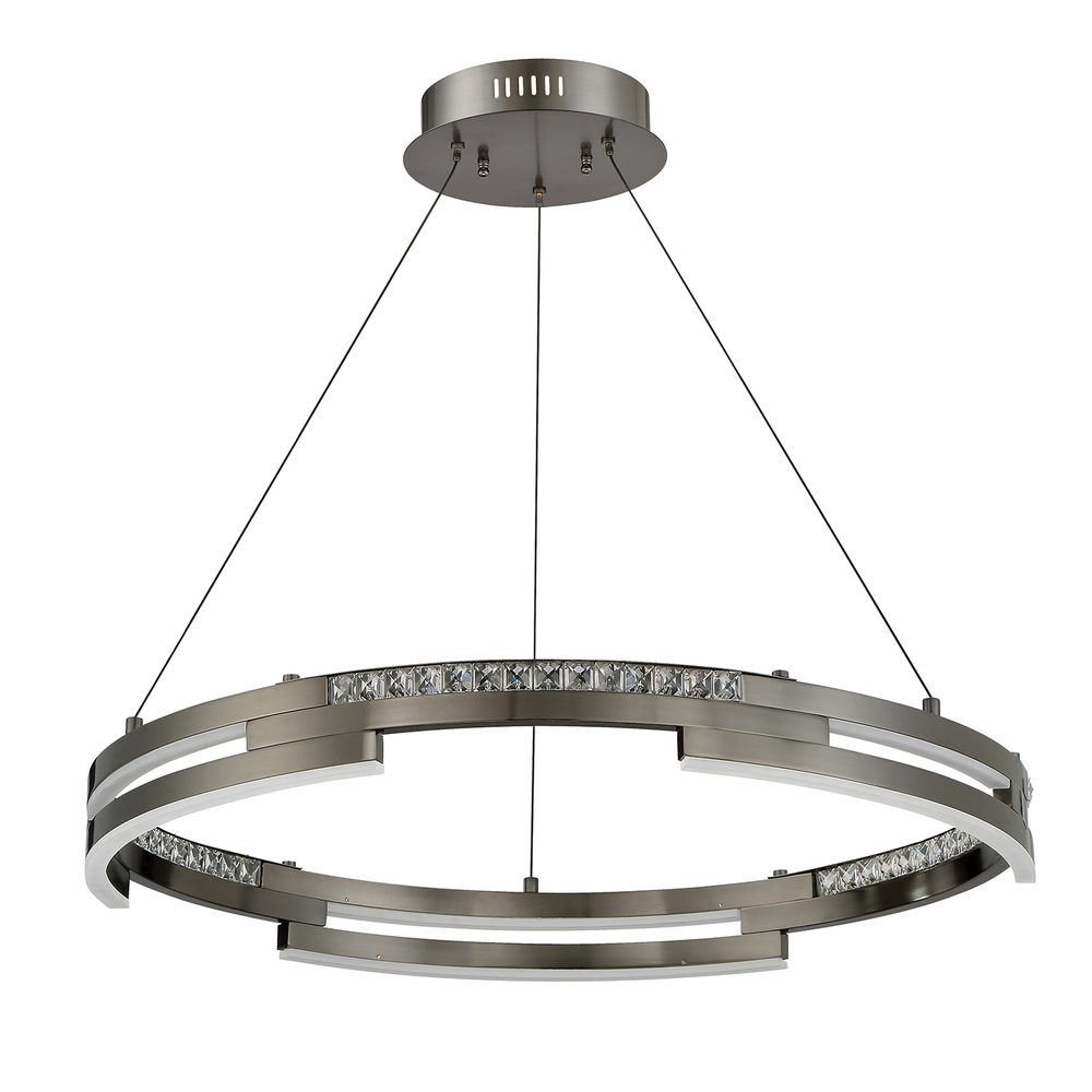 SATERN series 50 Watt Chrome Integrated LED Ring Pendant