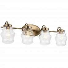 Kichler 55040CLZ - Janiel 33.25" 4 Light Vanity Light with Clear Glass in Classic Bronze